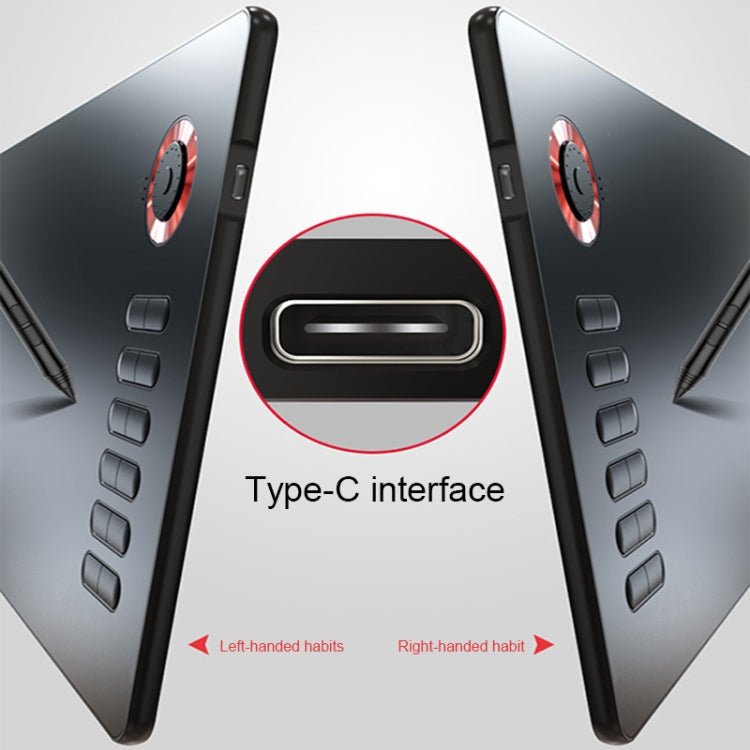 VEIKK A15PRO 10x6 inch 5080 LPI Type - C Interface Smart Touch Electronic Graphic Tablet (Red) - British D'sire