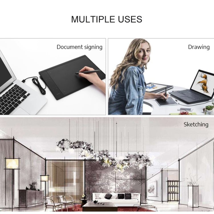 VEIKK A30 10x6 inch 5080 LPI Smart Touch Electronic Graphic Tablet, with Type - c Interface - British D'sire