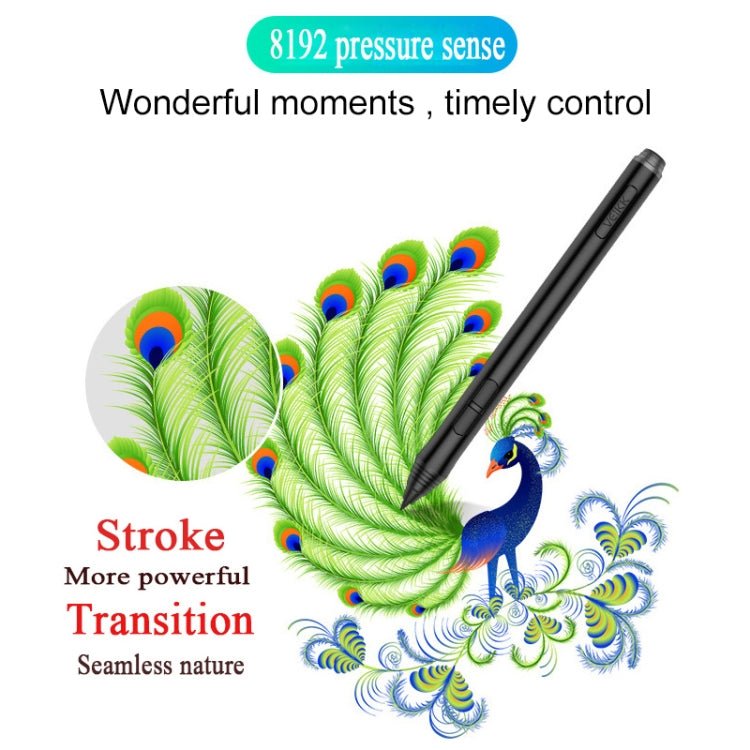 VEIKK A50 10x6 inch 5080 LPI Smart Touch Electronic Graphic Tablet, with Type - c Interface - British D'sire