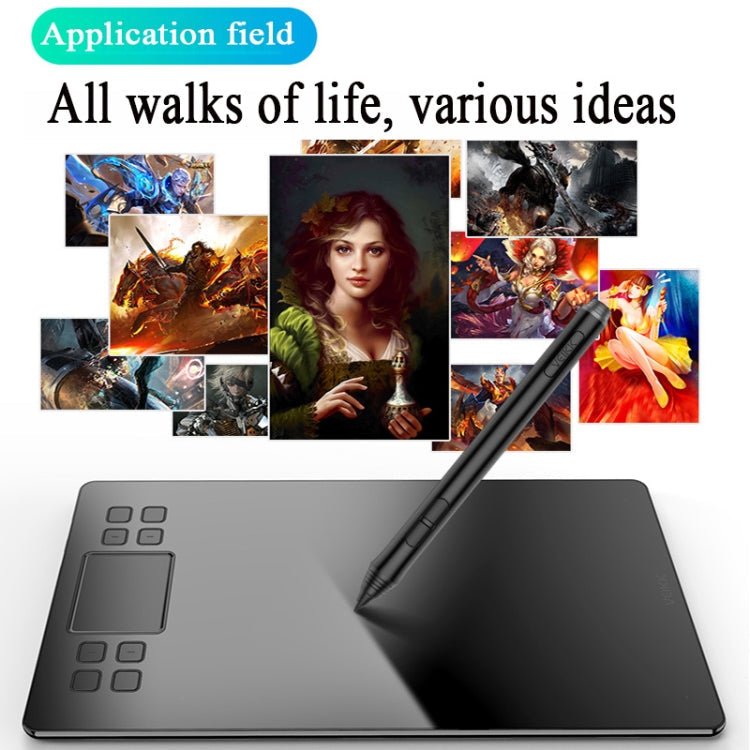 VEIKK A50 10x6 inch 5080 LPI Smart Touch Electronic Graphic Tablet, with Type - c Interface - British D'sire
