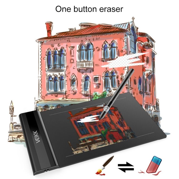 VEIKK S640 6x4 inch 5080 LPI Electronic Graphic Tablet - British D'sire