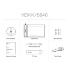 VEIKK S640 6x4 inch 5080 LPI Electronic Graphic Tablet - British D'sire