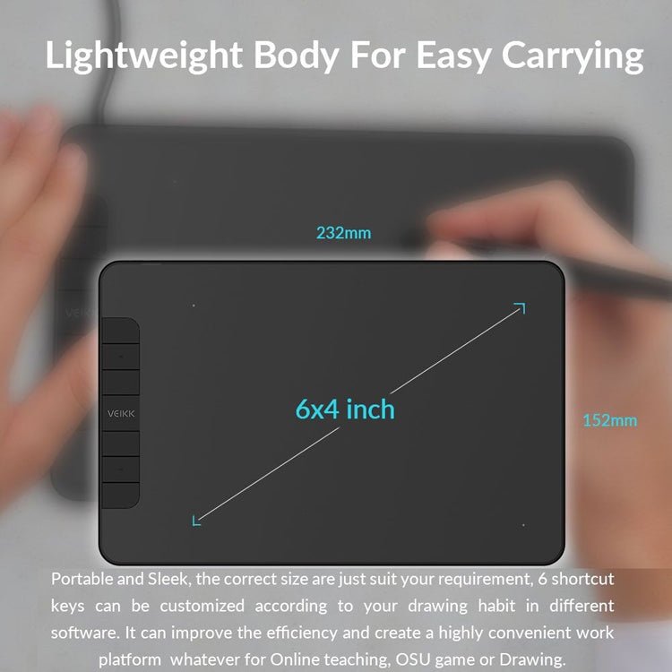 VEIKK VK640 Digital Plate Hand Painted Picture Board Electronic Painting Board - British D'sire