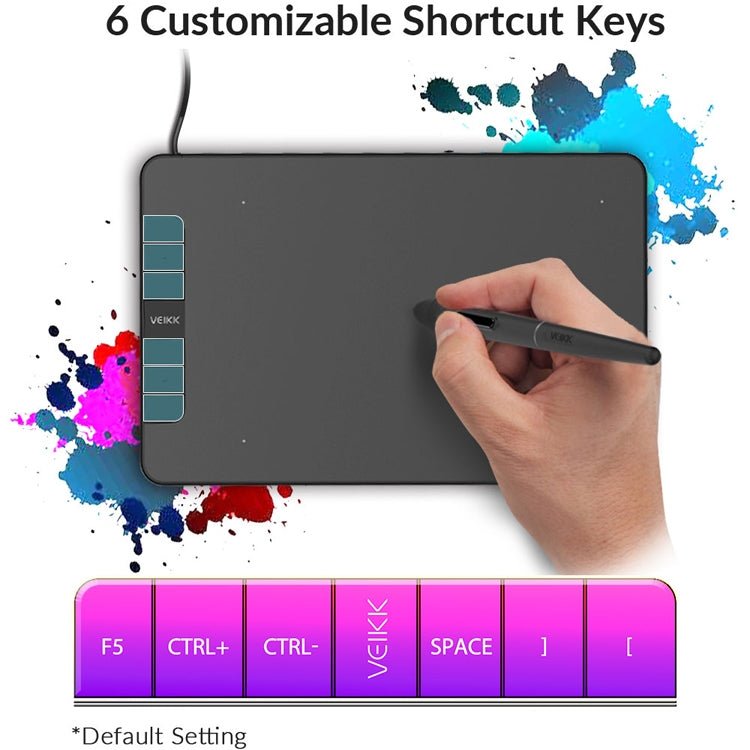 VEIKK VK640 Digital Plate Hand Painted Picture Board Electronic Painting Board - British D'sire