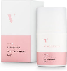 VENICEBEAUTY Illuminating Face Tan Cream - Self Tanning Cream for the Face, Nourishing, Stainless, for All Skin Types - British D'sire