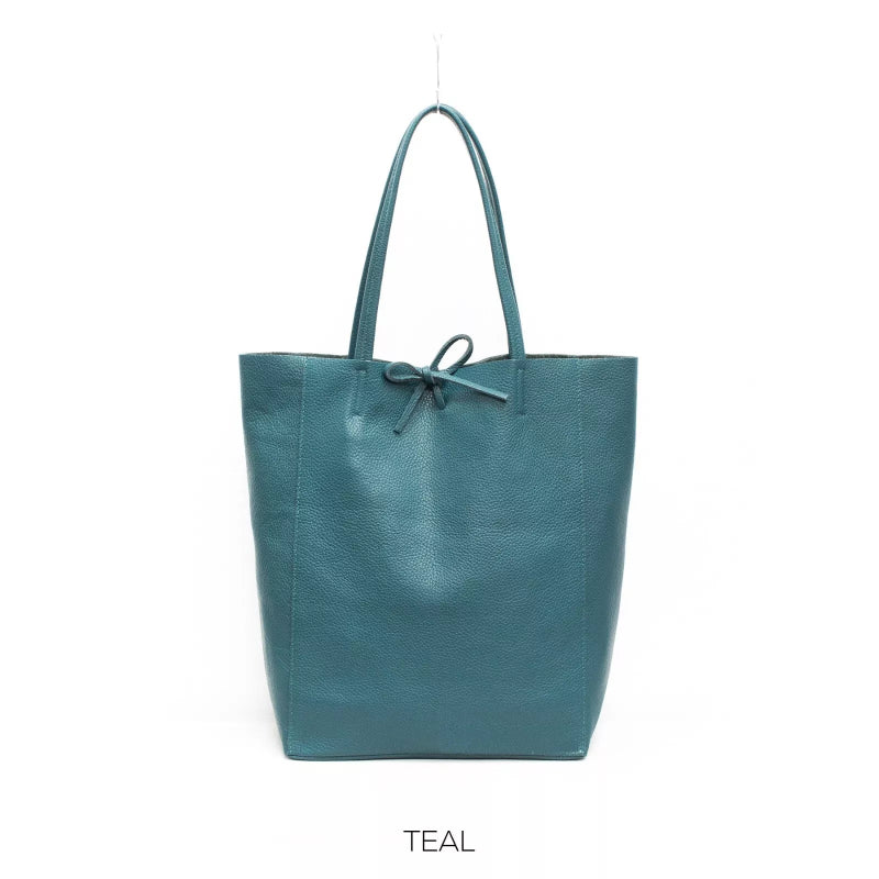 Vera Tucci Italian Leather Nappa Leather Tote Bag - British D'sire