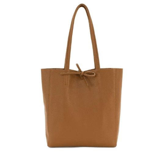 Vera Tucci Italian Leather Nappa Leather Tote Bag - British D'sire