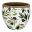 Verdal Olive Medium Planter Decorative Artificial Stem - Plant Pot - British D'sire