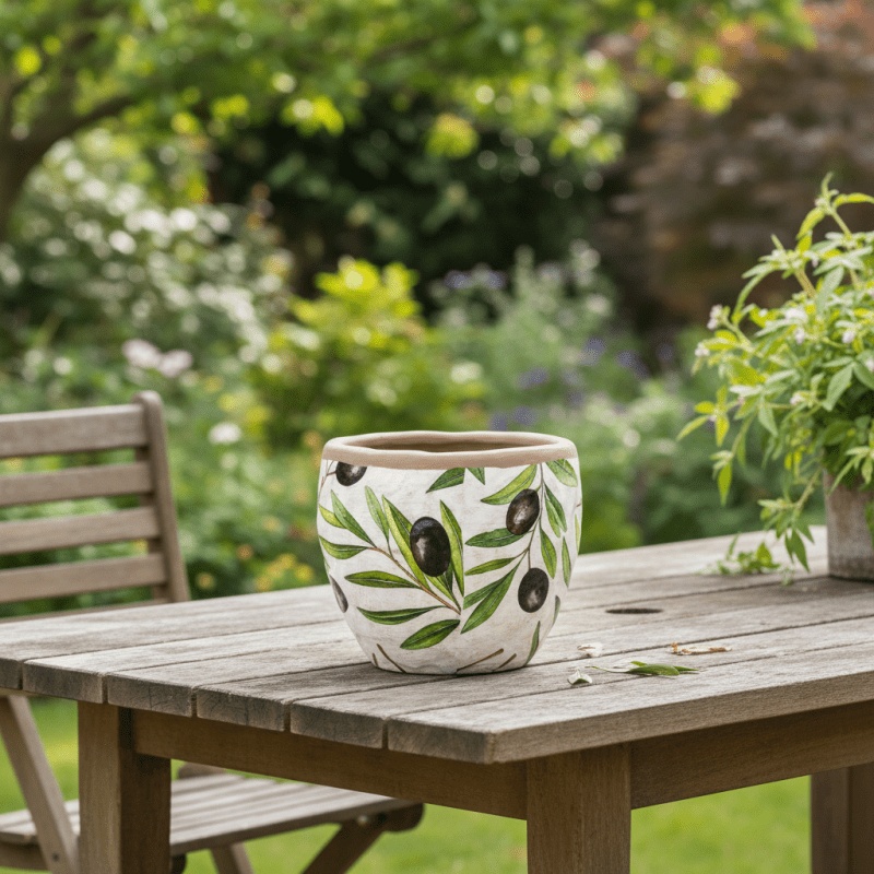 Verdal Olive Small Planter Decorative Home Accessory - Plant Pot - British D'sire