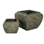 Verdan Square Drum Set Of 2 Planters - Plant Pot - British D'sire