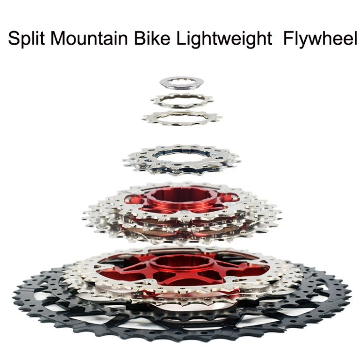 VG Sports Split Mountain Bike Lightweight Cassette Flywheel, Style: 11 Speed 52T (Silver) - British D'sire