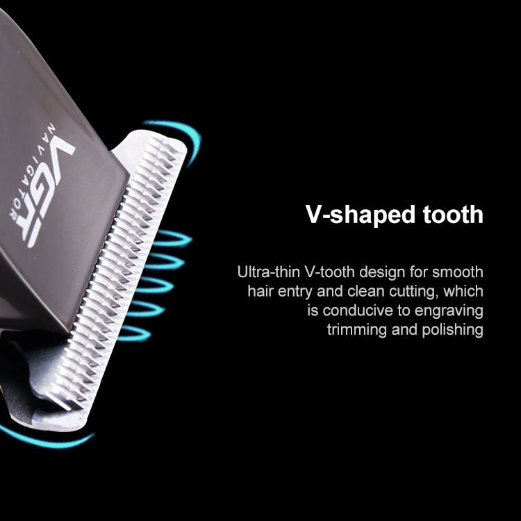 VGR V - 030 10W USB Cutter Head Engraving Electric Hair Clipper with 5 Limit Combs - British D'sire