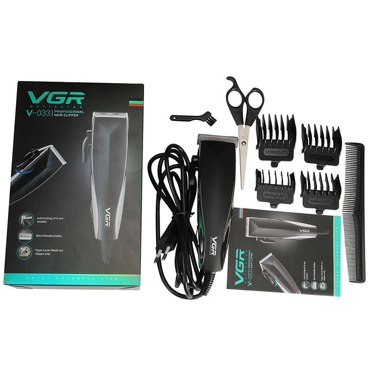 VGR V - 033 9W 8 in 1 Electric Hair Clipper with Line, Plug Type: EU Plug - British D'sire
