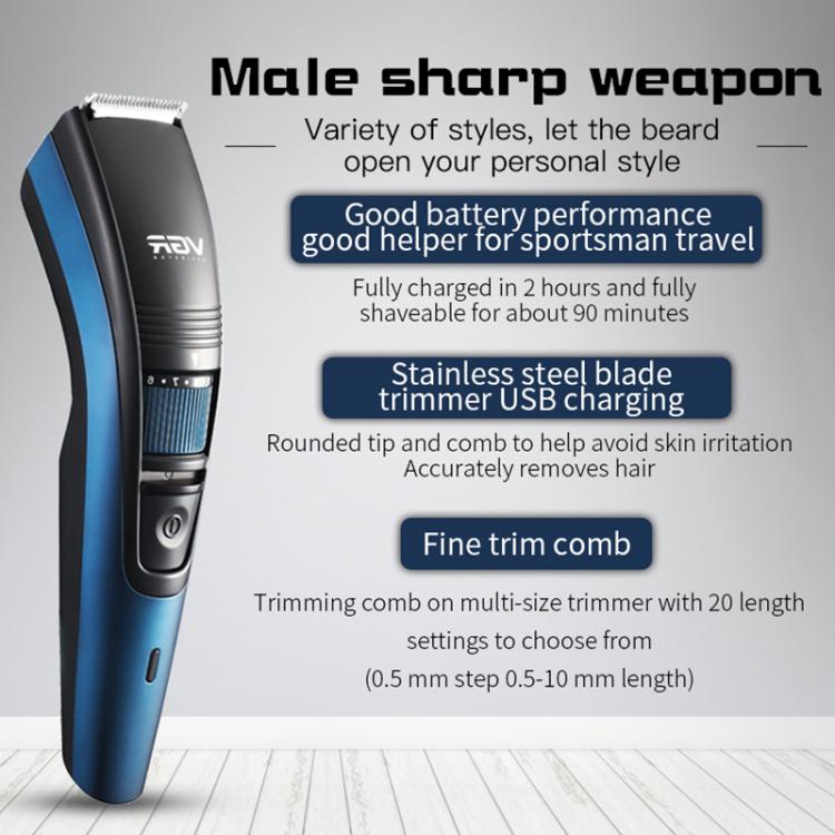 VGR V - 052 5W USB Electric Shaver Hair Clipper(Blue) - British D'sire
