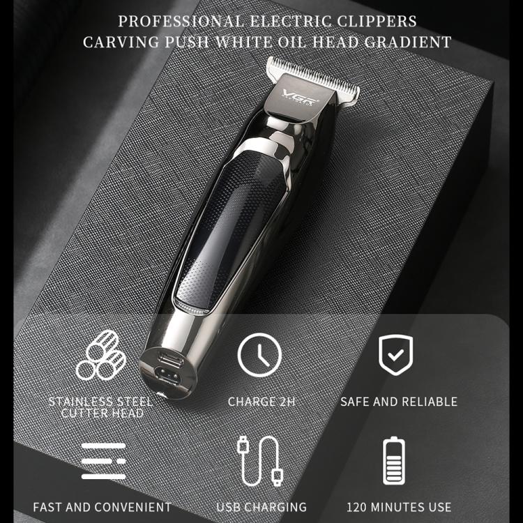 VGR V - 070 10W USB 2 - gears Electric Hair Clipper(Black) - British D'sire