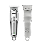 VGR V - 071 5W Carbon Steel Blade USB Electric Hair Clipper(Silver) - British D'sire