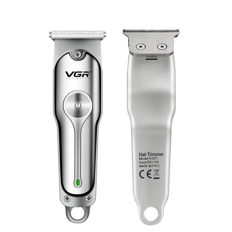 VGR V - 071 5W Carbon Steel Blade USB Electric Hair Clipper(Silver) - British D'sire
