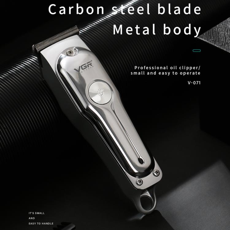 VGR V - 071 5W Carbon Steel Blade USB Electric Hair Clipper(Silver) - British D'sire