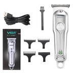 VGR V - 071 5W Carbon Steel Blade USB Electric Hair Clipper(Silver) - British D'sire
