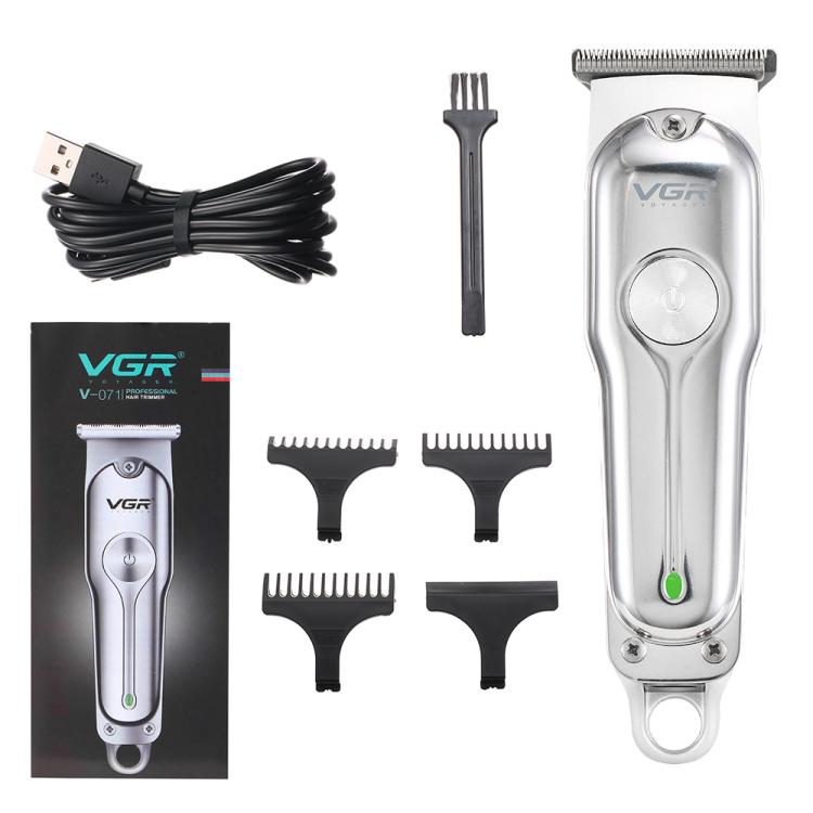 VGR V - 071 5W Carbon Steel Blade USB Electric Hair Clipper(Silver) - British D'sire