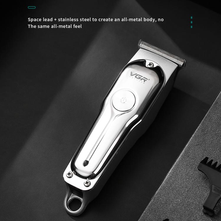 VGR V - 071 5W Carbon Steel Blade USB Electric Hair Clipper(Silver) - British D'sire