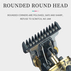 VGR V - 085 Vintage Hairstyles Carving USB Electric Hair Clipper(Gold) - British D'sire