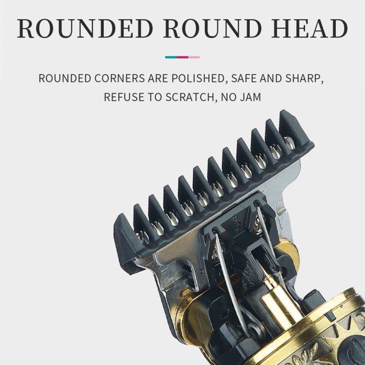 VGR V - 085 Vintage Hairstyles Carving USB Electric Hair Clipper(Gold) - British D'sire