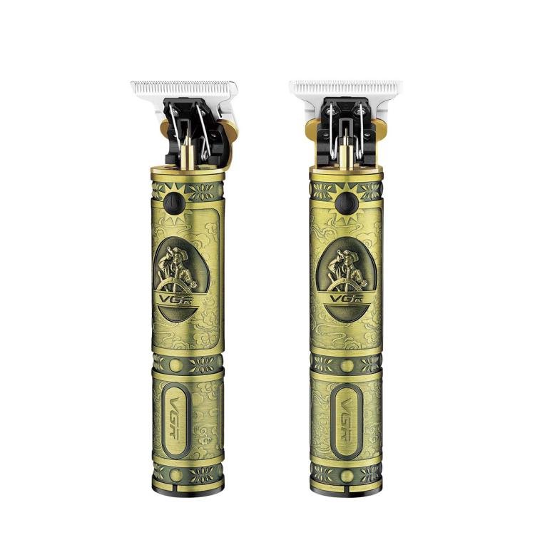 VGR V - 085 Vintage Hairstyles Carving USB Electric Hair Clipper(Gold) - British D'sire