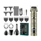 VGR V - 106 6 - in - 1 Digital Display Electric Hair Clipper Kit(Gold) - British D'sire