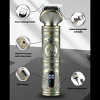 VGR V - 106 6 - in - 1 Digital Display Electric Hair Clipper Kit(Gold) - British D'sire