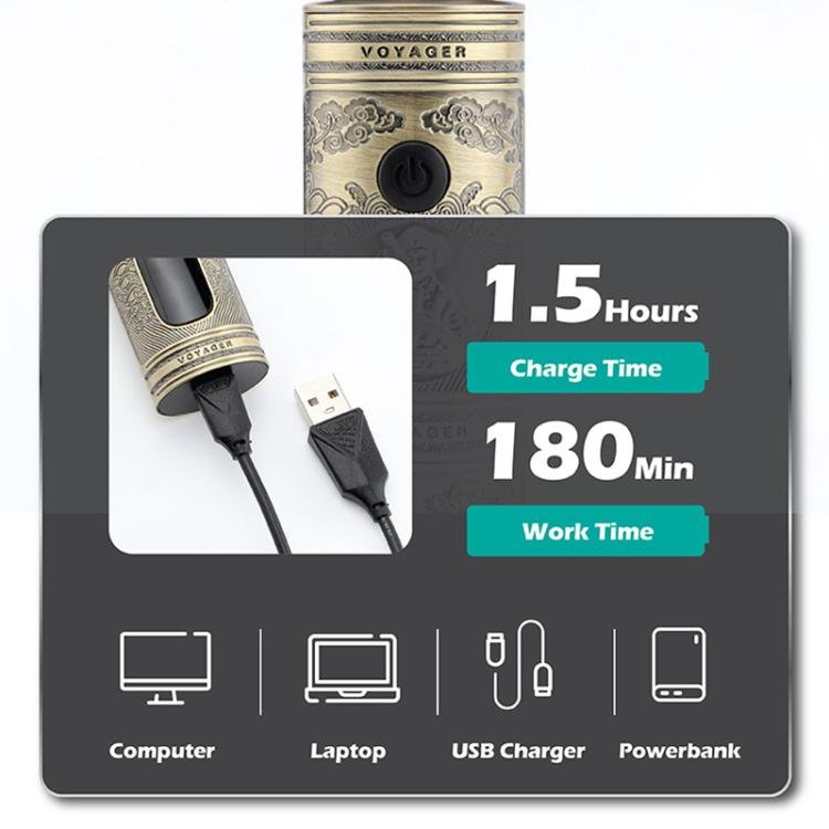 VGR V - 106 6 - in - 1 Digital Display Electric Hair Clipper Kit(Gold) - British D'sire