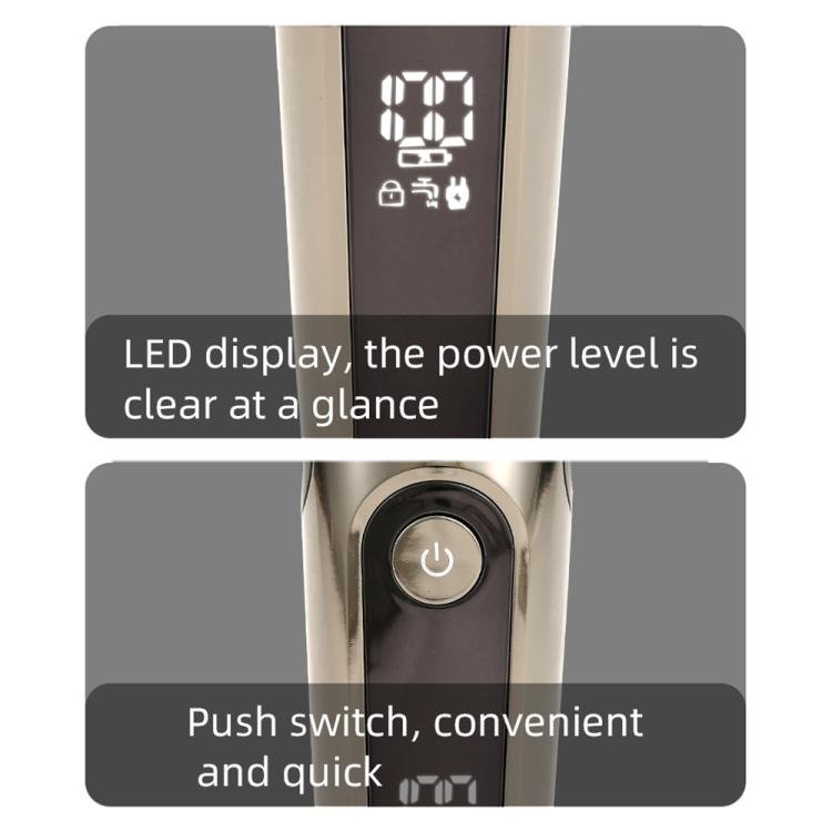 VGR V - 107 11 - in - 1 IPX6 Digital Display Electric Hair Clipper Kit(Gold) - British D'sire
