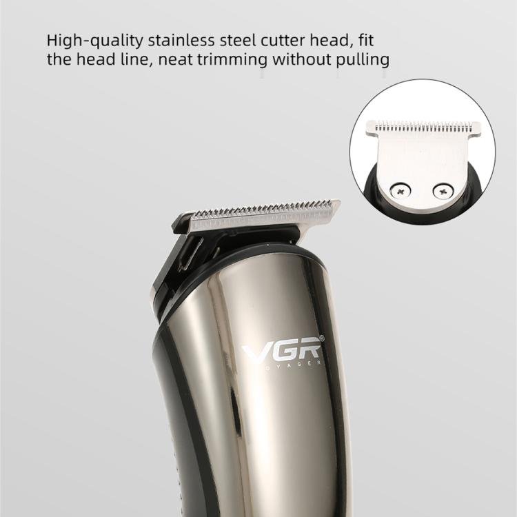 VGR V - 107 11 - in - 1 IPX6 Digital Display Electric Hair Clipper Kit(Gold) - British D'sire