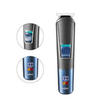 VGR V - 108 10 - in - 1 Digital Display Electric Hair Clipper Men Care Kit(Black) - British D'sire
