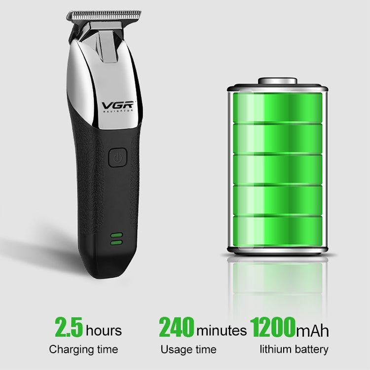 VGR V - 171 5W USB Portable Push White Electric Clippers - British D'sire