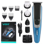 VGR V - 172 10W Multifunctional USB Electric Hair Clipper(Blue) - British D'sire