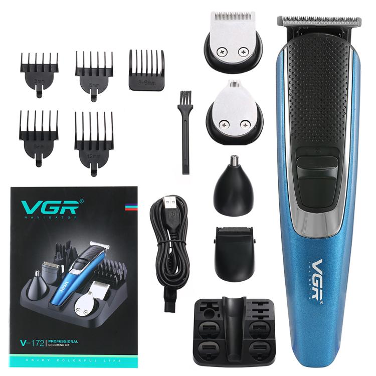 VGR V - 172 10W Multifunctional USB Electric Hair Clipper(Blue) - British D'sire