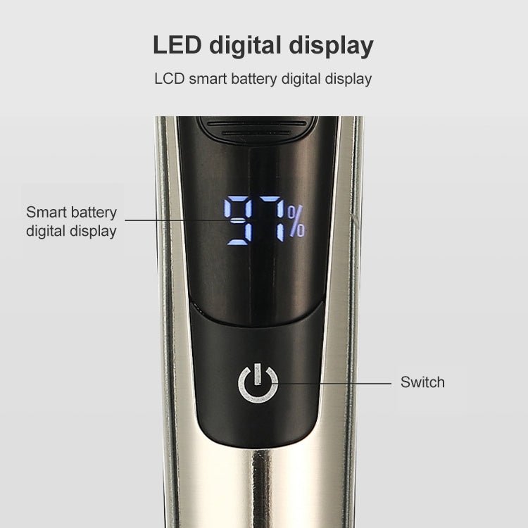 VGR V - 178 5W USB Portable Hair Clipper with LED Display & Base - British D'sire
