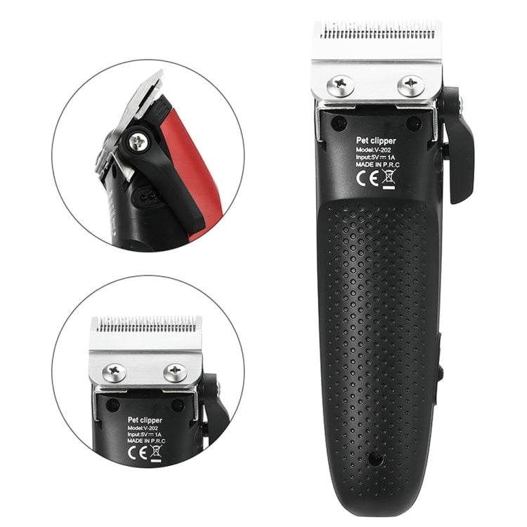 VGR V - 202 Pet Barber Electric Hair Clipper (Red) - British D'sire