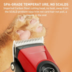 VGR V - 202 Pet Barber Electric Hair Clipper (Red) - British D'sire