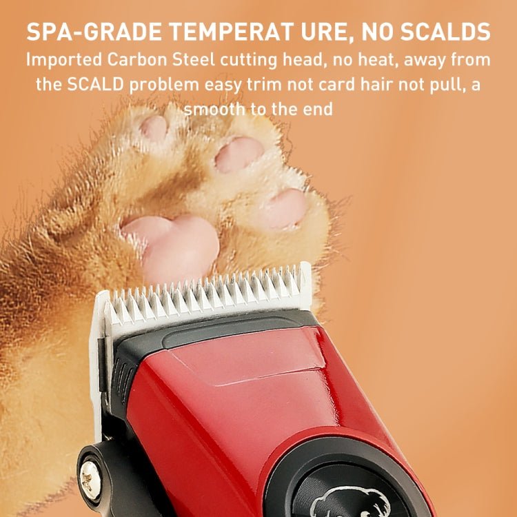 VGR V - 202 Pet Barber Electric Hair Clipper (Red) - British D'sire