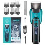 VGR V - 208 Professional Pet Barber Electric Hair Clipper (Red) - British D'sire