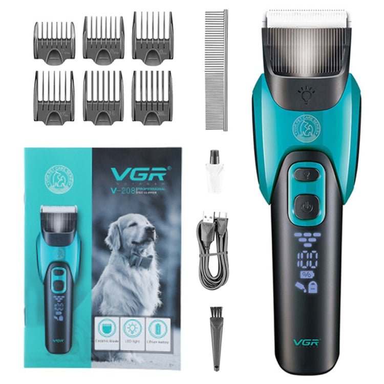 VGR V - 208 Professional Pet Barber Electric Hair Clipper (Red) - British D'sire