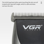 VGR V - 256 5 - gear Fine - tuning Digital Display USB Hair Clipper with Holder(Black) - British D'sire