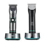 VGR V - 256 5 - gear Fine - tuning Digital Display USB Hair Clipper with Holder(Black) - British D'sire