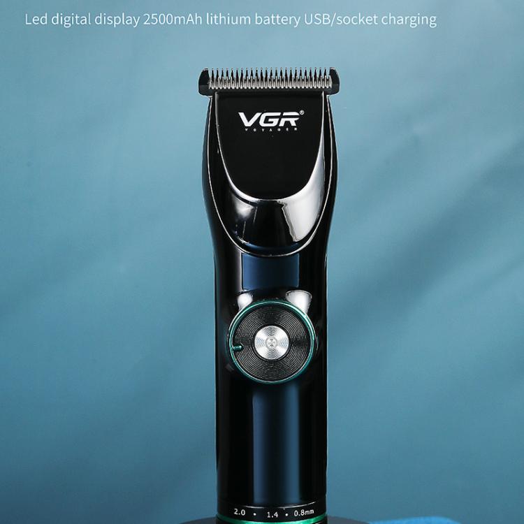 VGR V - 256 5 - gear Fine - tuning Digital Display USB Hair Clipper with Holder(Black) - British D'sire