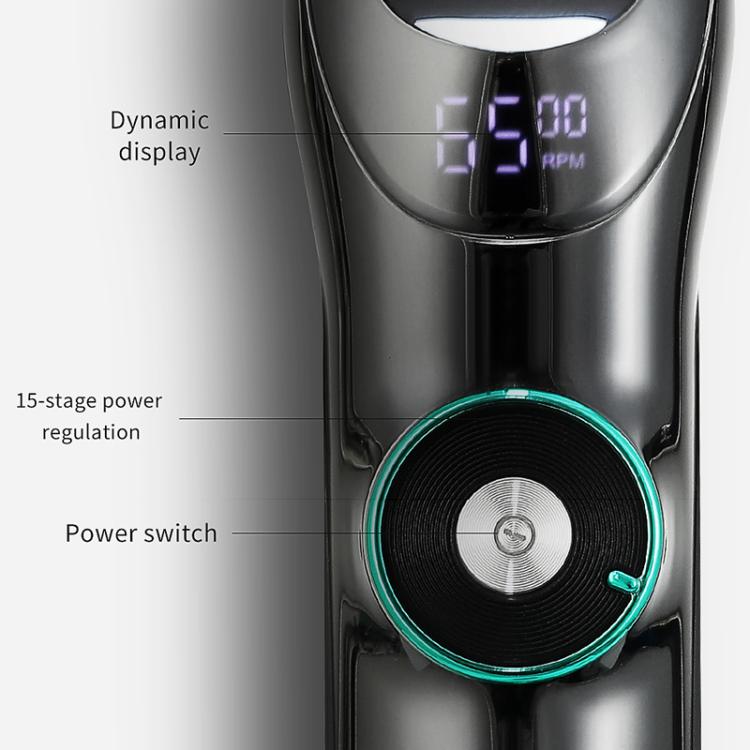 VGR V - 256 5 - gear Fine - tuning Digital Display USB Hair Clipper with Holder(Black) - British D'sire