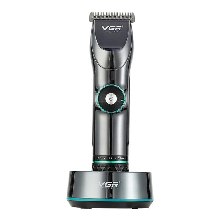 VGR V - 256 5 - gear Fine - tuning Digital Display USB Hair Clipper with Holder(Black) - British D'sire