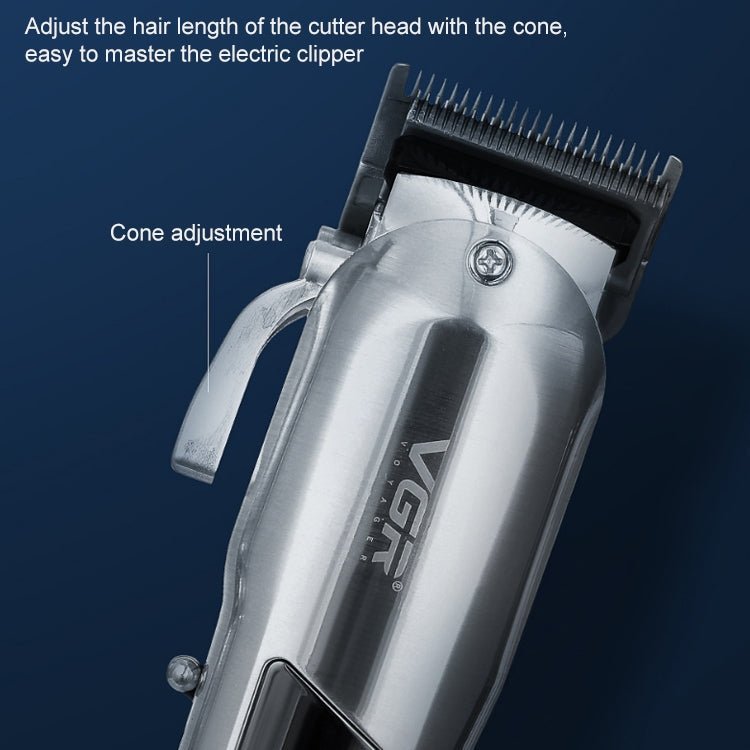 VGR V - 278 10W USB Metal Electric Hair Clipper with LED Digital Display(Gold) - British D'sire