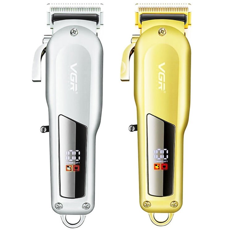 VGR V - 278 10W USB Metal Electric Hair Clipper with LED Digital Display(Gold) - British D'sire